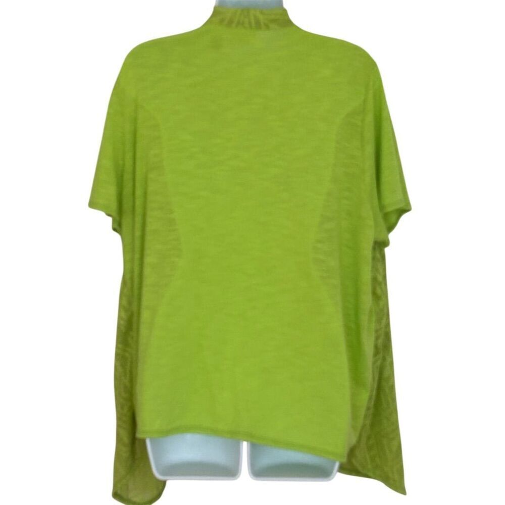 Kim Rogers Women's 2XL Lime Green Open Cardigan Topper Blouse - Picture 4 of 5